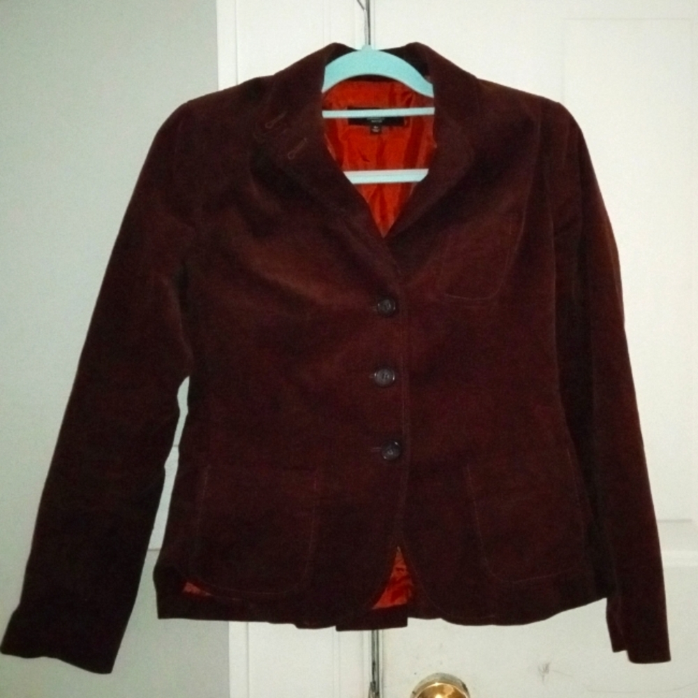 Never Worn Talbot's Collection 4P Brown Corduroy Lined Button Up Blazer Jacket